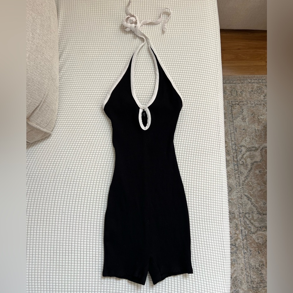 Bodycon Black and White Romper